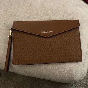 Michael Kors Tan envelope wristlet